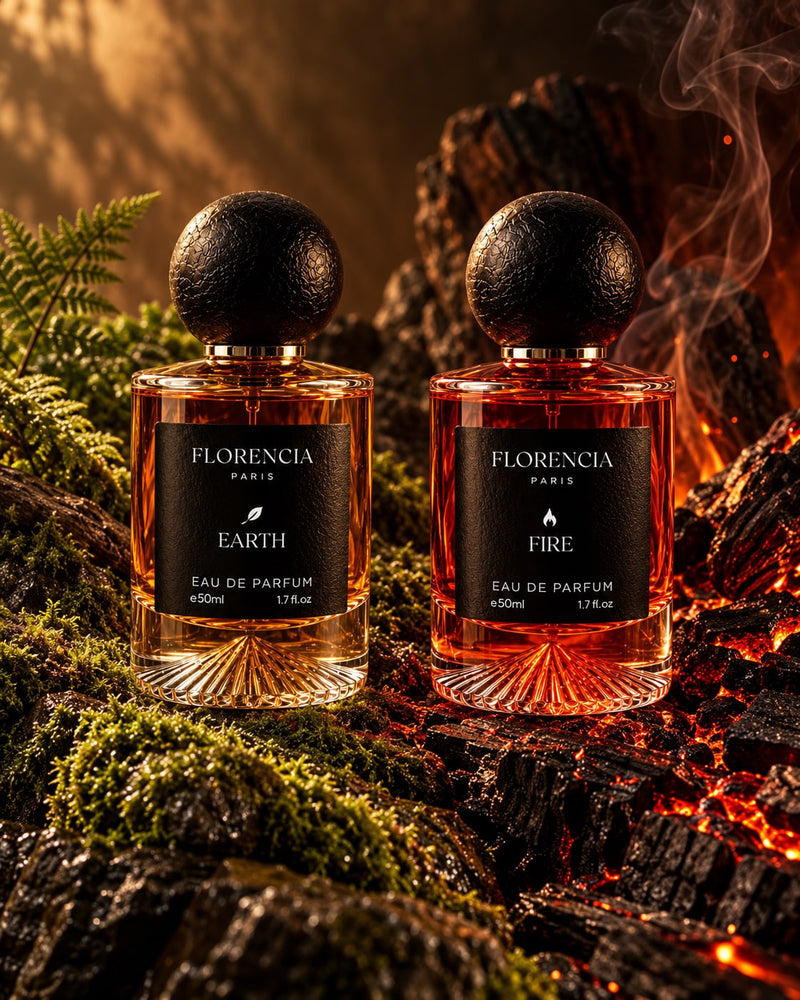 Florencia Grounded Flame — Earth and Fire Eau de Parfum pair