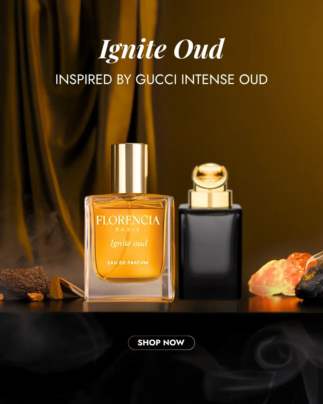 Florencia Ignite Oud 50ml EDP Florencia Ignite Oud 50ml Eau de Parfum — inspired by Gucci Intense Oud